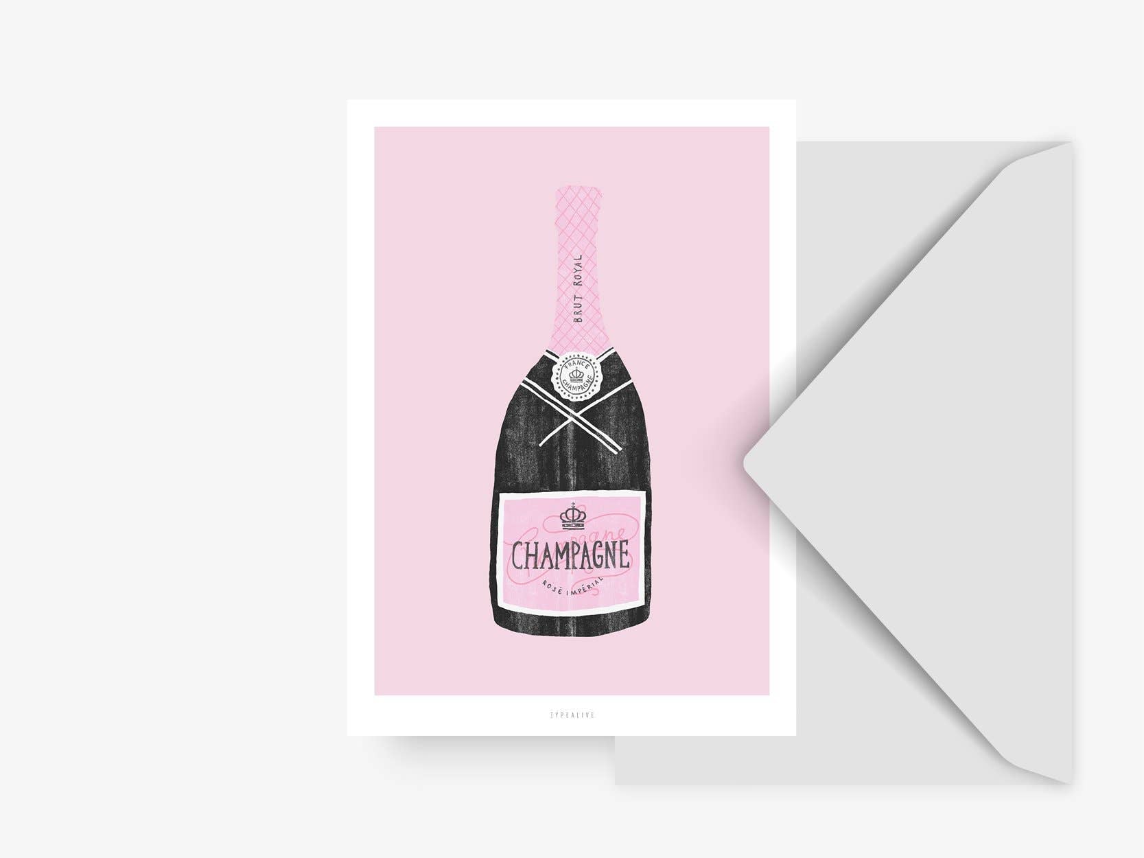 Postkarte - Champagne