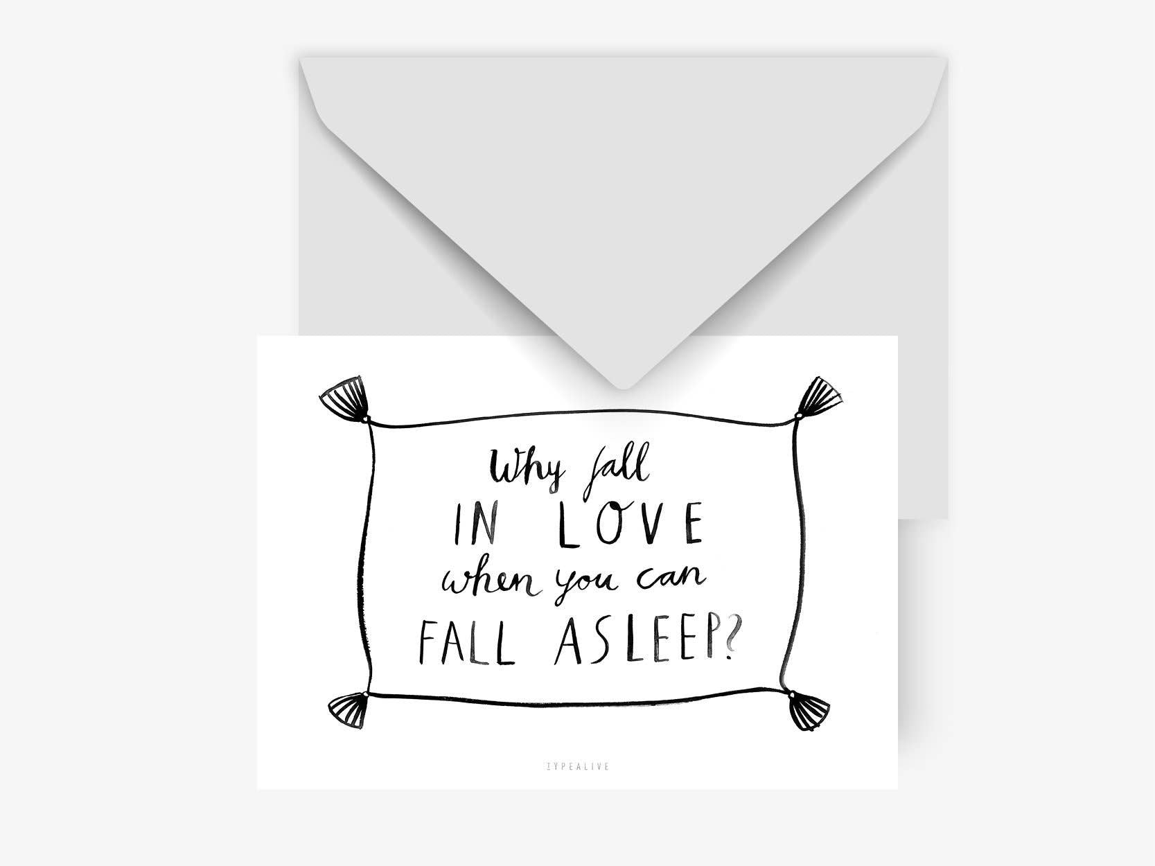 Postkarte -  love ? asleep