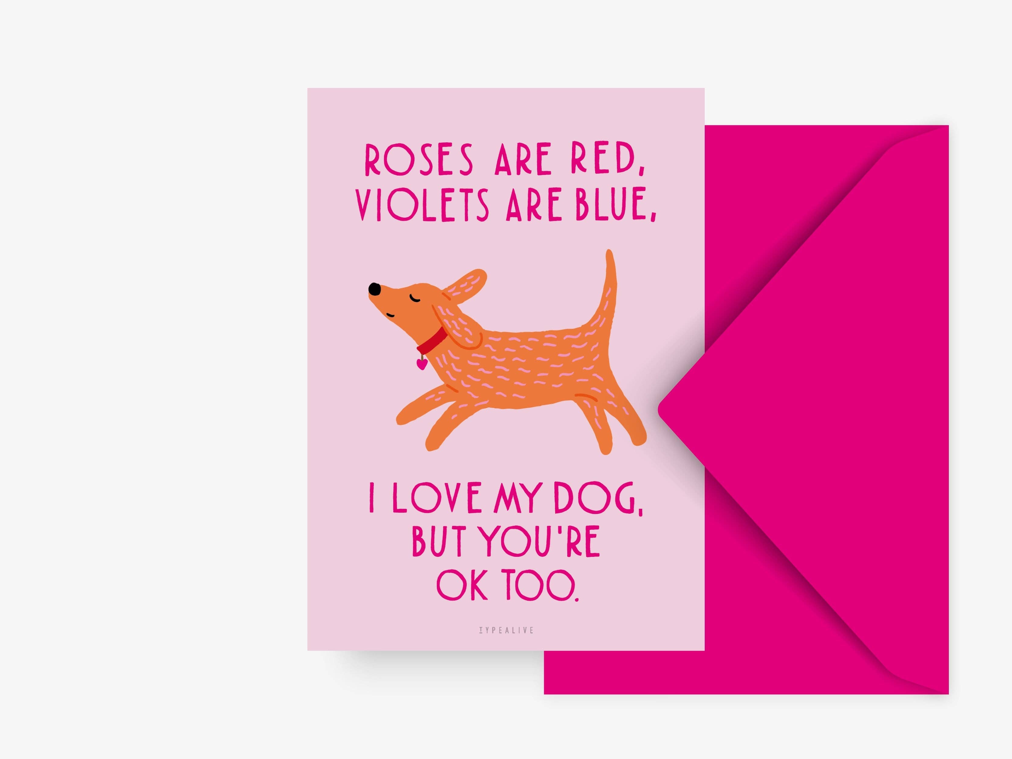 Postkarte - love my Dog